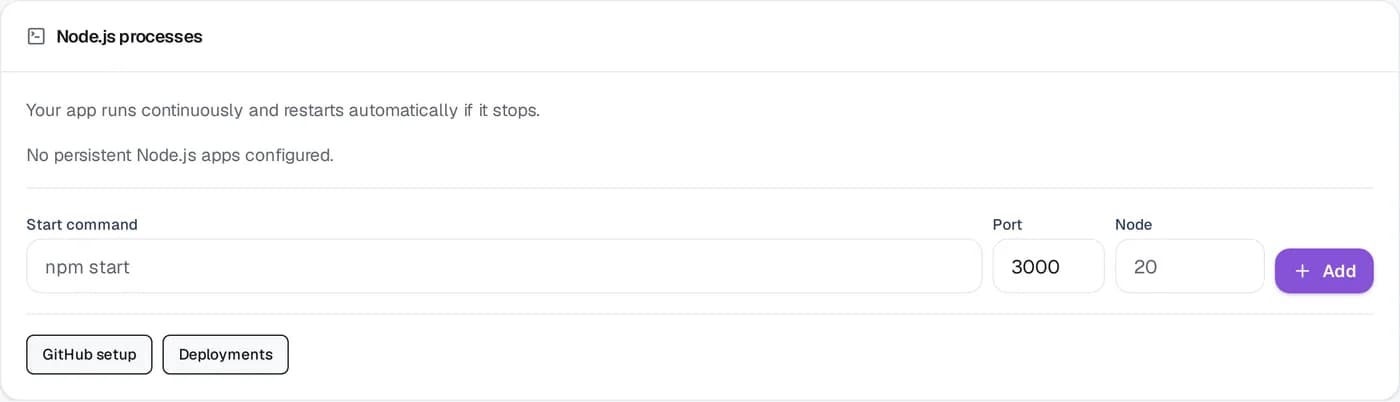 Node.js processes