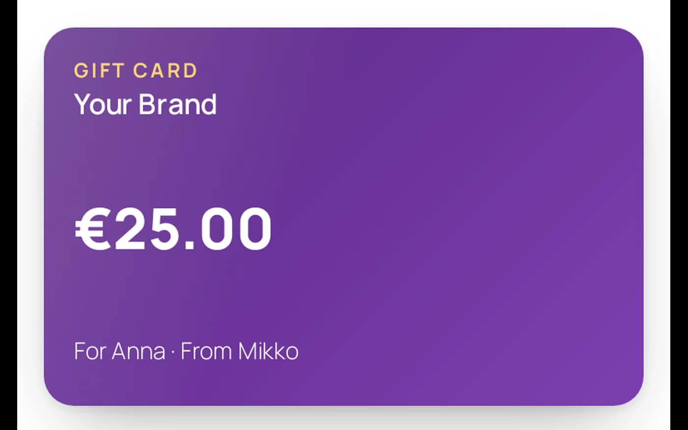 Birthday gift card