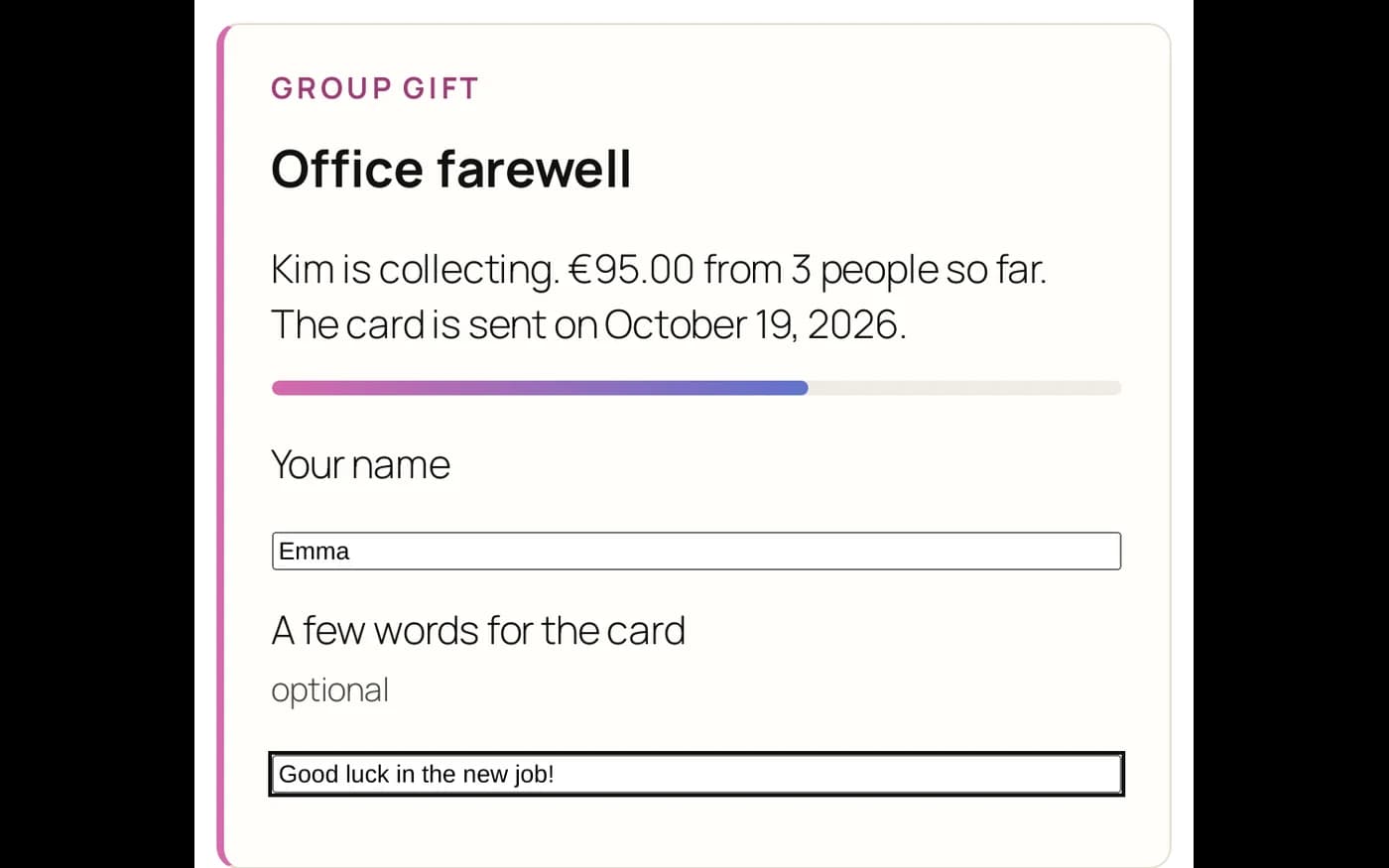 Group gift