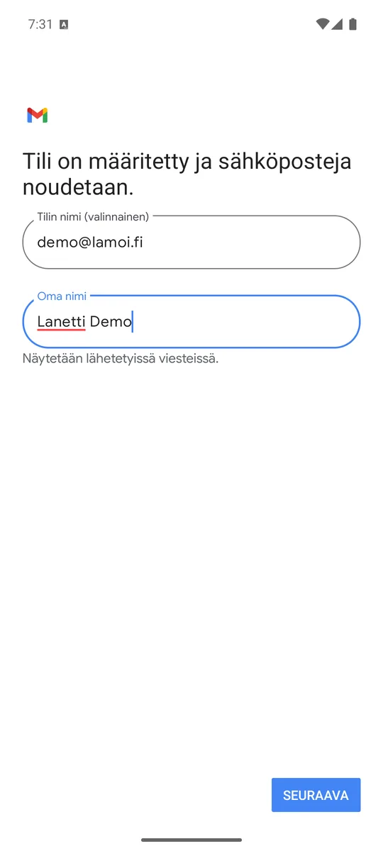 Nimesi lähetetyissä viesteissä